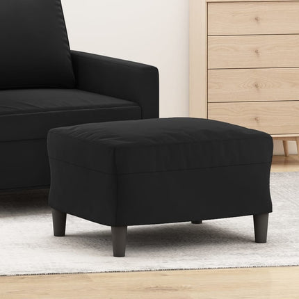 Fotpall svart 60x50x41 cm sammet