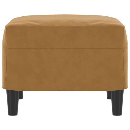 Fotpall brun 60x50x41 cm sammet