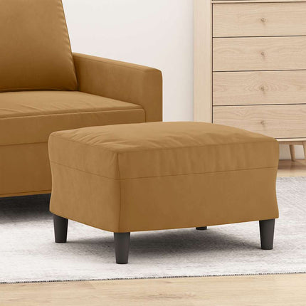 Fotpall brun 60x50x41 cm sammet