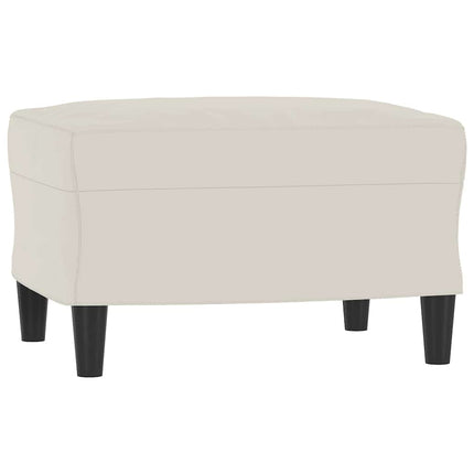 Fotpall gräddvit 60x50x41 cm sammet