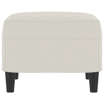 Fotpall gräddvit 60x50x41 cm sammet