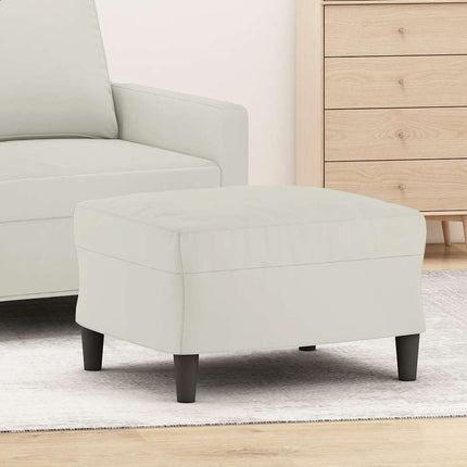 Fotpall gräddvit 60x50x41 cm sammet