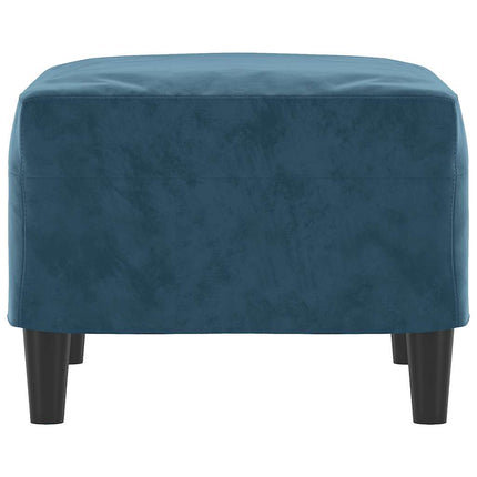 Fotpall blå 60x50x41 cm sammet