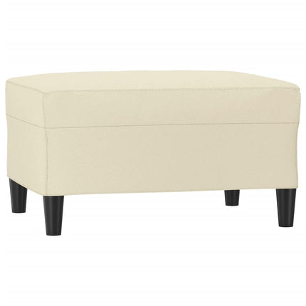 Fotpall gräddvit 70x55x41 cm konstläder