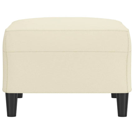 Fotpall gräddvit 70x55x41 cm konstläder