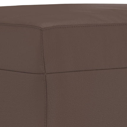 Fotpall brun 70x55x41 cm konstläder