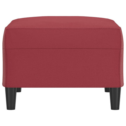 Fotpall vinröd 70x55x41 cm konstläder