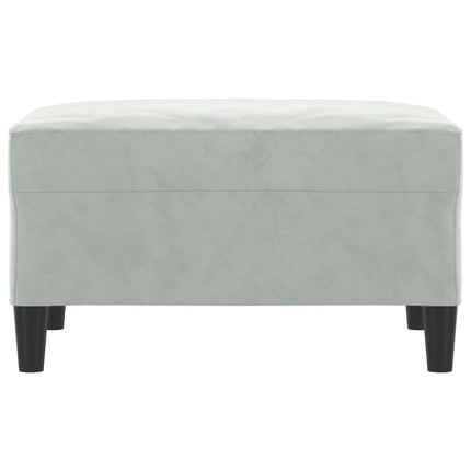 Fotpall Ljusgrå 70x55x41 cm sammet