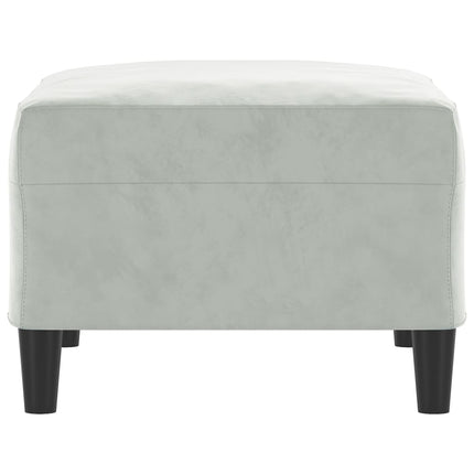 Fotpall Ljusgrå 70x55x41 cm sammet