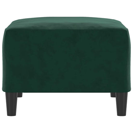 Fotpall mörkgrön 70x55x41 cm sammet