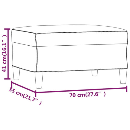 Fotpall Rosa 70x55x41 cm sammet