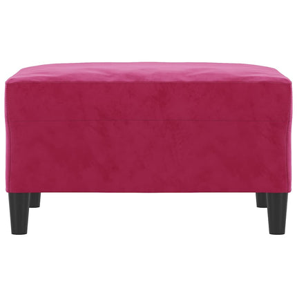 Fotpall vinröd 70x55x41 cm sammet