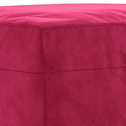 Fotpall vinröd 70x55x41 cm sammet