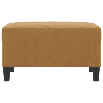 Fotpall brun 70x55x41 cm sammet