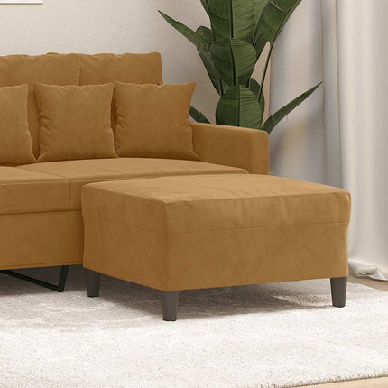 Fotpall brun 70x55x41 cm sammet