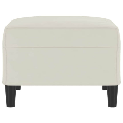 Fotpall gräddvit 70x55x41 cm sammet