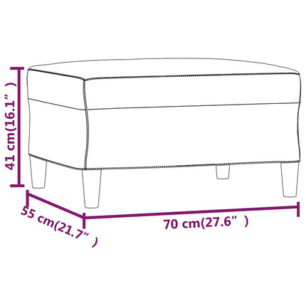 Fotpall Blå 70x55x41 cm sammet