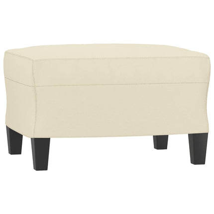 Fotpall gräddvit 60x50x41 cm konstläder