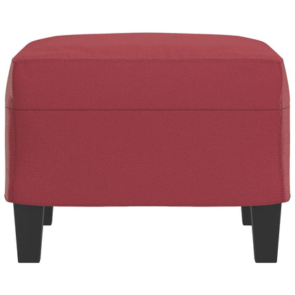 Fotpall vinröd 60x50x41 cm konstläder