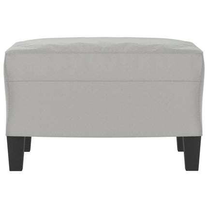 Fotpall Ljusgrå 60x50x41 cm mikrofibertyg