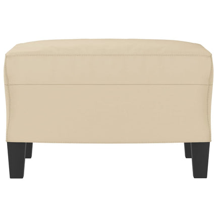 Fotpall Gräddvit 60x50x41 cm mikrofibertyg