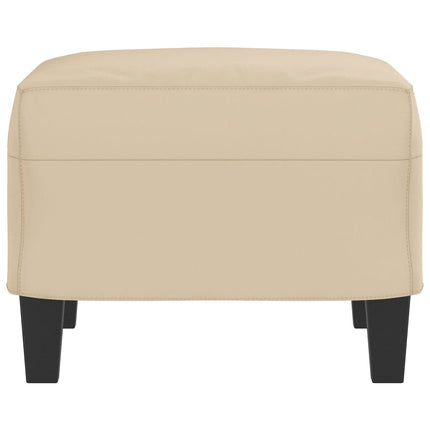 Fotpall Gräddvit 60x50x41 cm mikrofibertyg