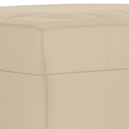 Fotpall Gräddvit 60x50x41 cm mikrofibertyg