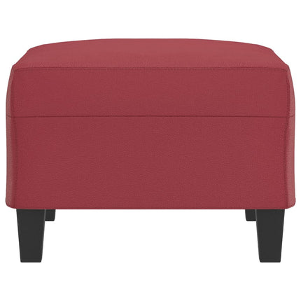 Fotpall vinröd 70x55x41 cm konstläder