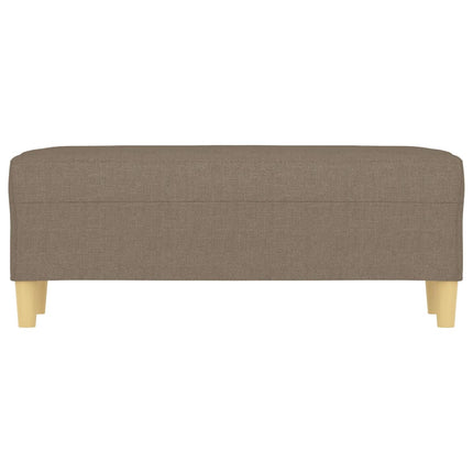 Bänk taupe 100x35x41 cm tyg