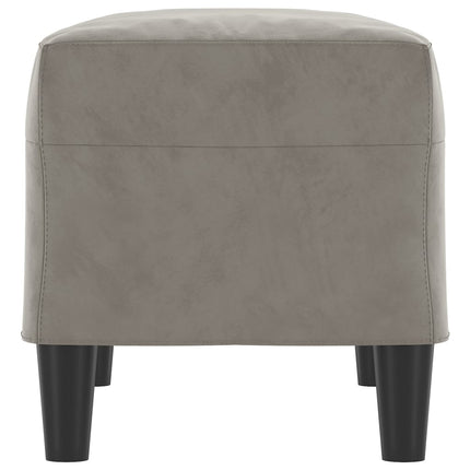 Bänk ljusgrå 70x35x41 cm sammet