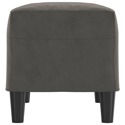 Bänk mörkgrå 70x35x41 cm sammet