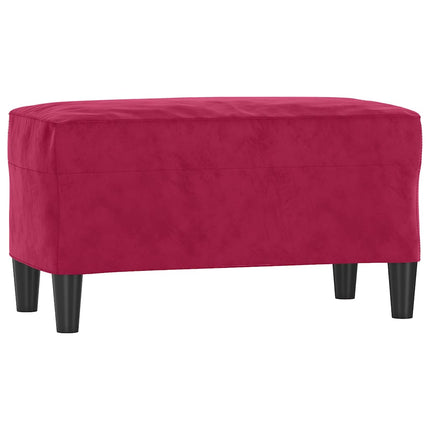 Bänk vinröd 70x35x41 cm sammet