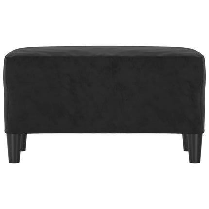 Bänk svart 70x35x41 cm sammet