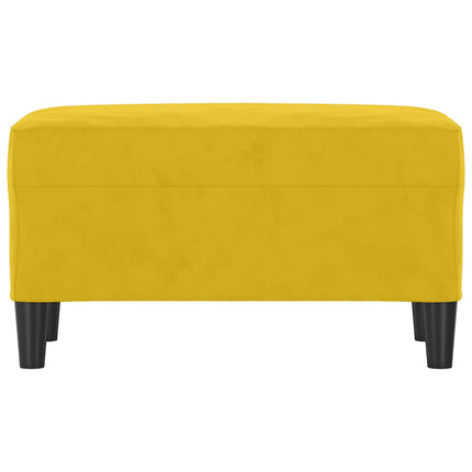 Bänk gul 70x35x41 cm sammet