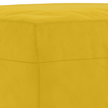 Bänk gul 70x35x41 cm sammet