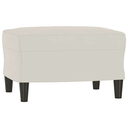 Bänk gräddvit 70x35x41 cm sammet
