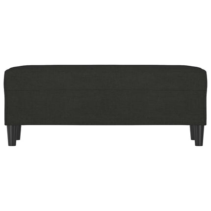 Bänk svart 100x35x41 cm tyg