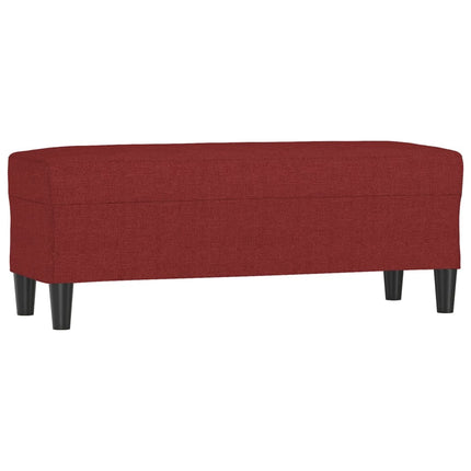 Bänk vinröd 100x35x41 cm tyg