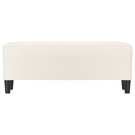 Bänk gräddvit 100x35x41 cm konstläder