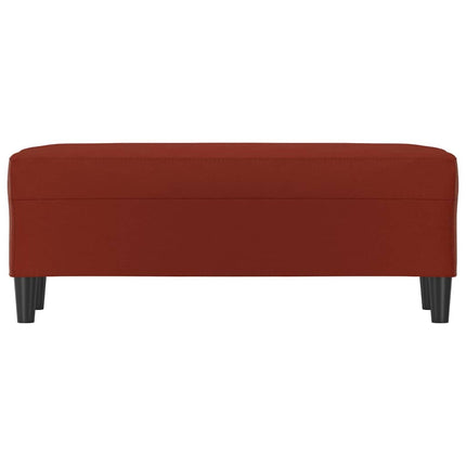 Bänk vinröd 100x35x41 cm konstläder
