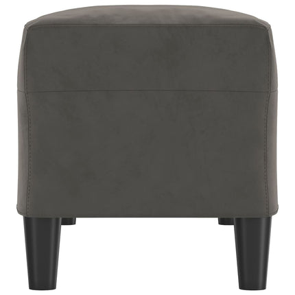 Bänk mörkgrå 100x35x41 cm sammet