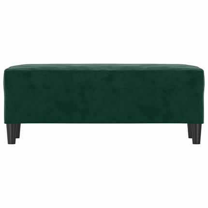 Bänk mörkgrön 100x35x41 cm sammet