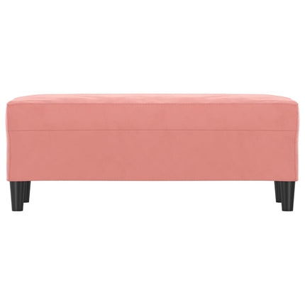 Bänk rosa 100x35x41 cm sammet
