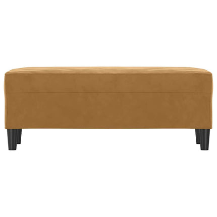 Bänk brun 100x35x41 cm sammet