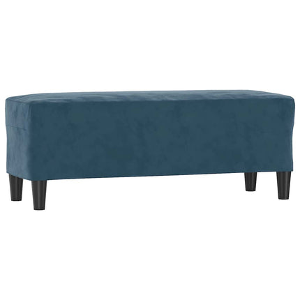 Bänk blå 100x35x41 cm sammet