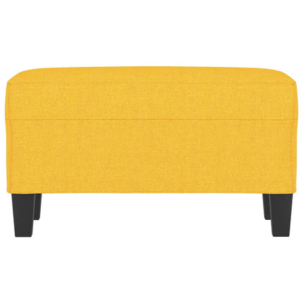 Bänk ljusgul 70x35x41 cm tyg
