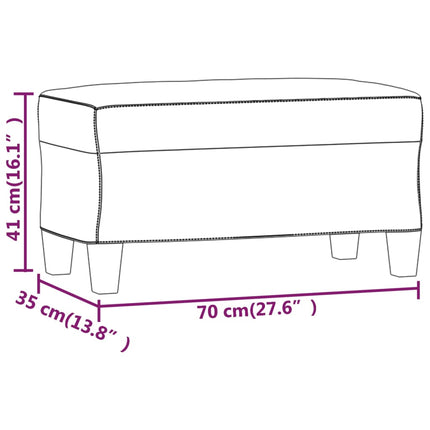 Bänk svart 70x35x41 cm konstläder