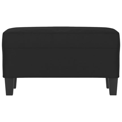 Bänk svart 70x35x41 cm mikrofibertyg