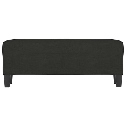 Bänk svart 100x35x41 cm tyg
