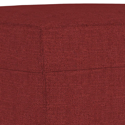Bänk vinröd 100x35x41 cm tyg